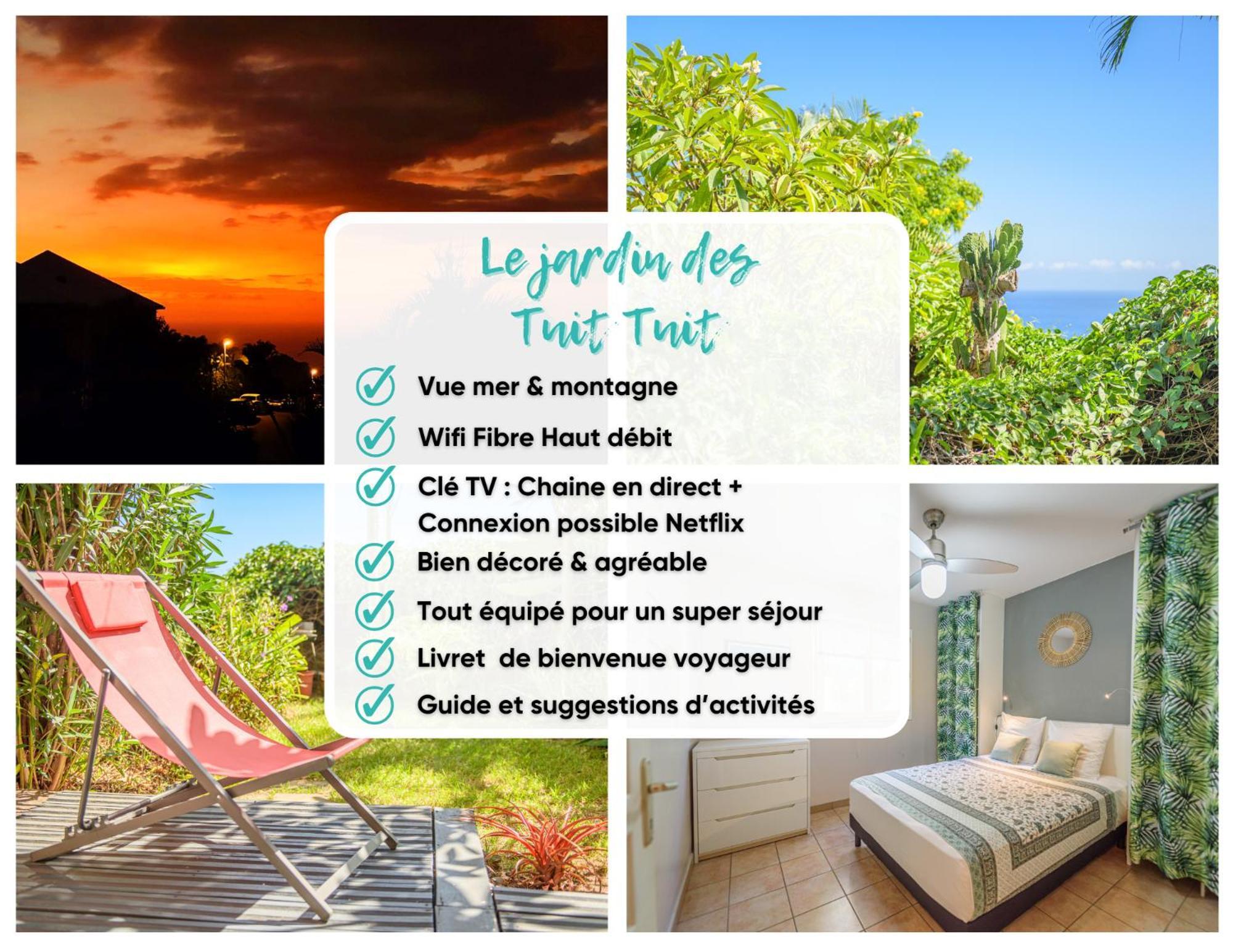 Le Jardin Des Tuit Tuit * Vue Mer * Cozy Saint-Leu Luaran gambar